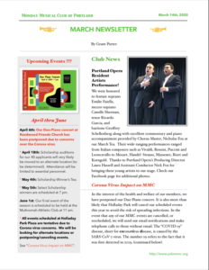 March 2020 Newsletter
