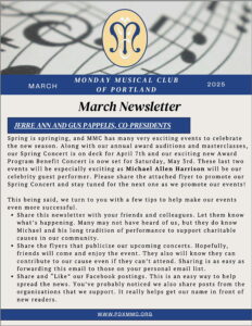 March 2025 MMC Newsletter