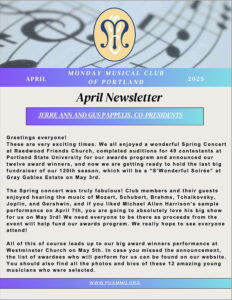 April 2025 MMC Newsletter