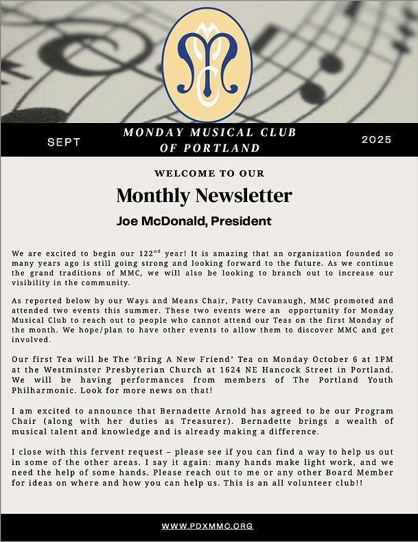 September MMC Newsletter